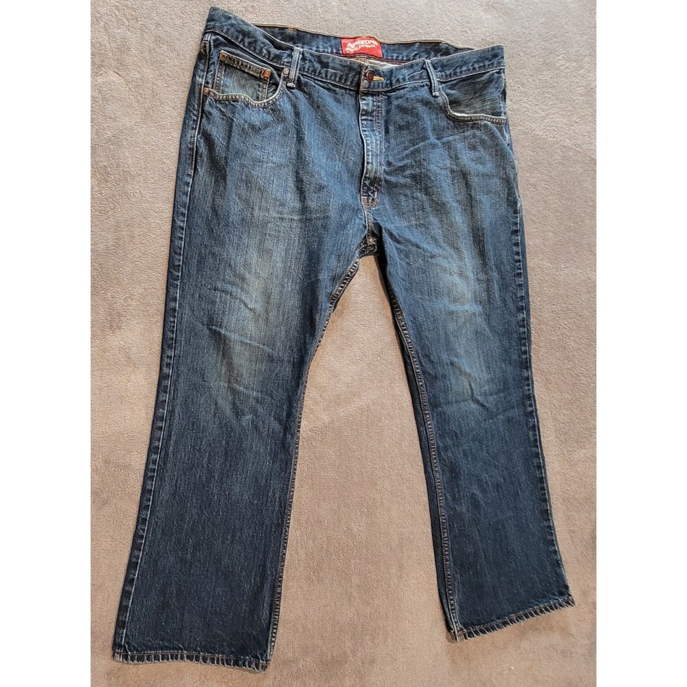 Arizona Jean Co Mens 42x29 Straight Leg Denim Jeans Medium Wash Blue Cotton